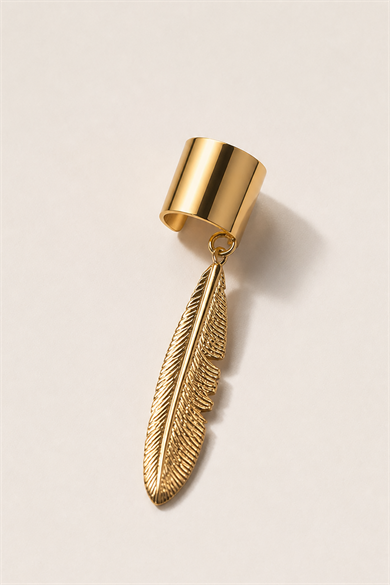Altın Renk Yaprak Figürlü Xuping Ear Cuff (Çift)