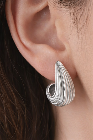 Gümüş Renk Çelik Küpe (Çift)