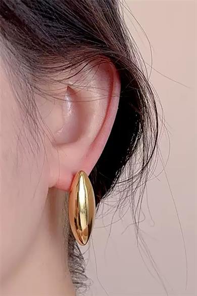 Altın Renk Çelik Küpe (Çift)