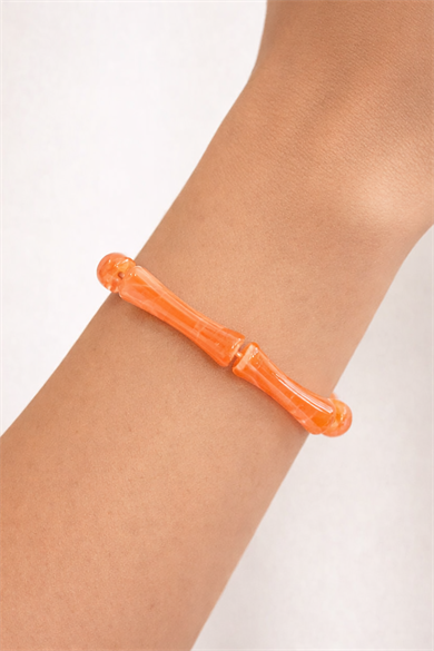 Turuncu Renk Boncuk Detaylı Bileklik