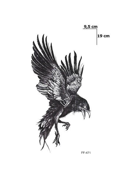 Karga Geçici Dövme Tattoo