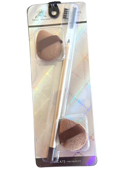 Kahverengi Göz kalemi Mini 2li Sünger Set