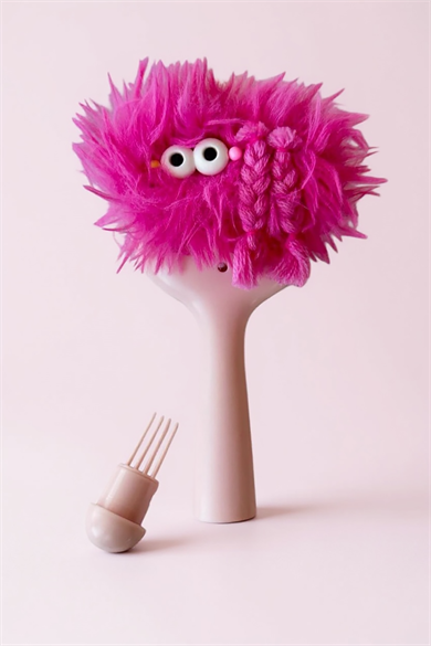 Yeşil Renk Canavar Figürlü Charm Takılabilir Saç Fırçası/Tarak