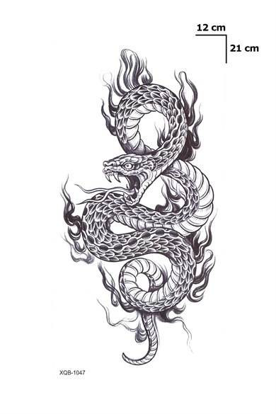 Yılan Geçici Dövme Tattoo