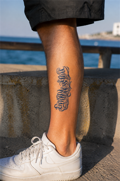 Yazılı Sonradan Kararan Yarı Kalıcı Geçici Dövme Tattoo