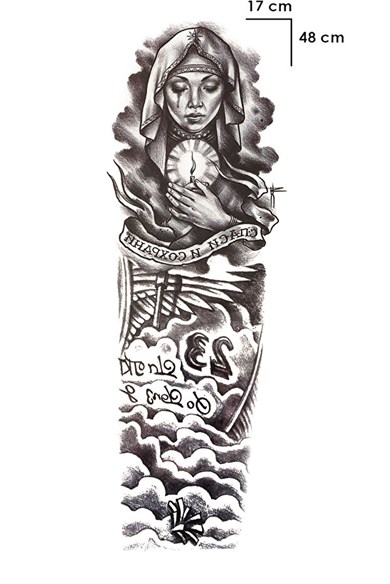 Rahibe Dövme Kol Geçici Tattoo