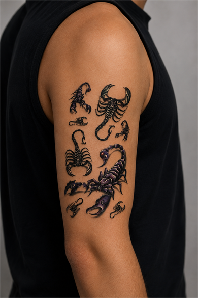Çoklu Akrep Geçici Dövme Tattoo