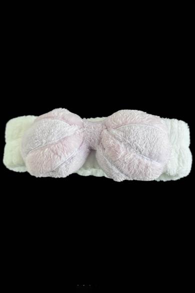 Beyaz Ve Lila Renk Kurdele Figürlü Peluş Saç Bandı