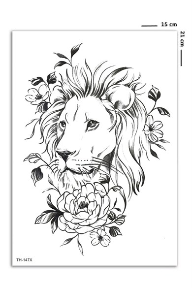 Aslan Geçici Dövme Tattoo