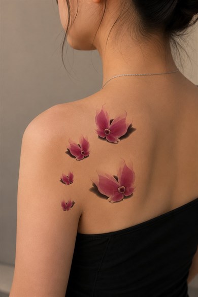  Kalpli Kelebek Geçici Dövme Tattoo