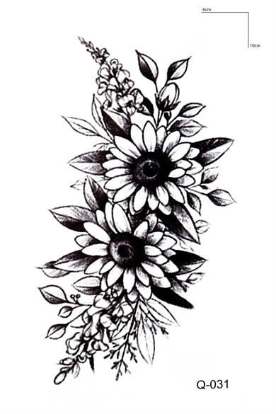 Çiçek Dövme Mini Geçici Dövme Tattoo