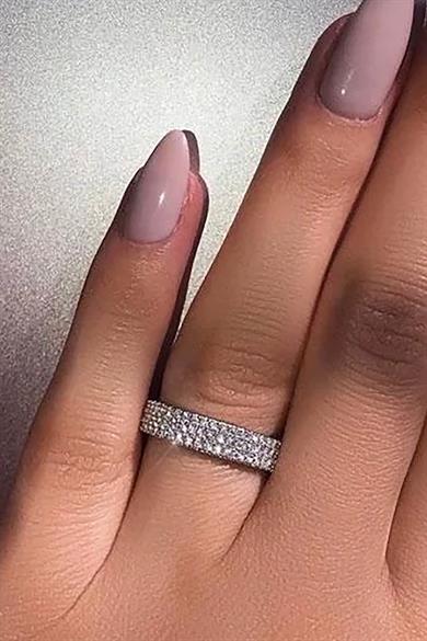 Gümüş Renk Taş Detaylı Xuping Yüzük (6 Numara)