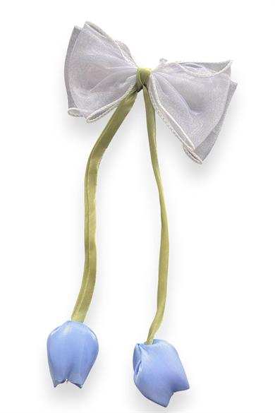 Karışık Renk Lale Figürlü Kurdele Otomat Toka