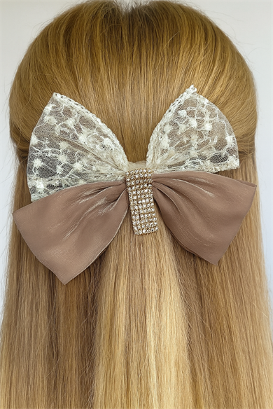 Kahverengi Kurdele Figürlü Taş Detaylı Otomat Toka