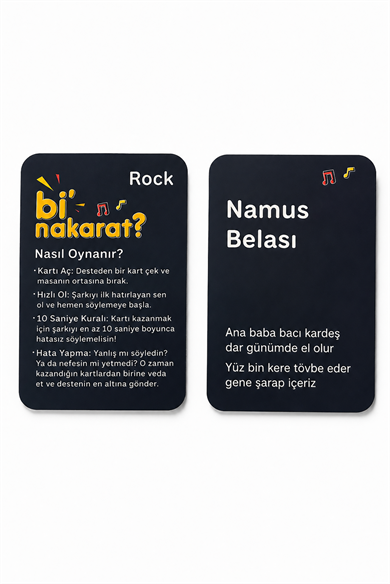 Bi Nakarat Oyunu Eğlence Parti Sevgili- Çift Oyunları Kart Oyunu