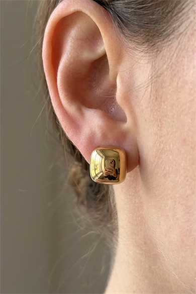 Altın Renk Çelik Küpe (Çift)