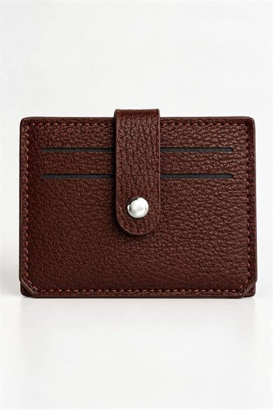 Kahve Renk Unisex Deri Cüzdan/Kartlık