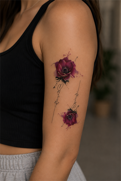 Çiçek Geçici Dövme Tattoo