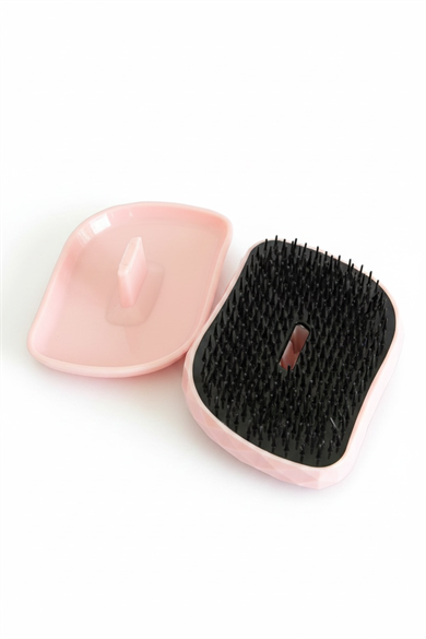 Pembe Renk Kapaklı Saç Tarama Fırçası/Tarak
