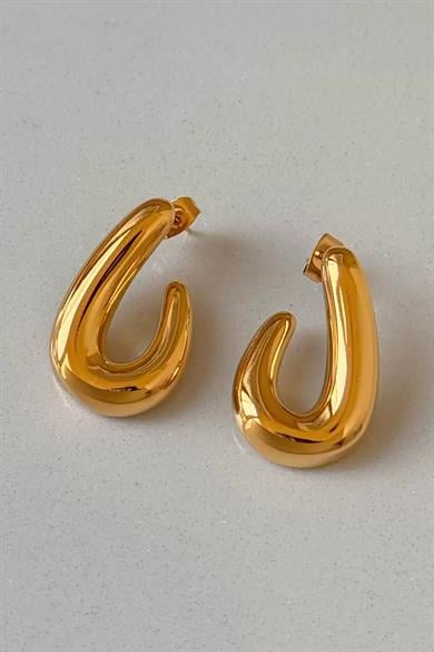 Altın Renk Çelik Küpe (Çift)