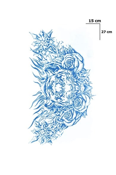 Ayı Figürlü Sonradan Kararan Yarı Kalıcı Geçici Dövme Tattoo