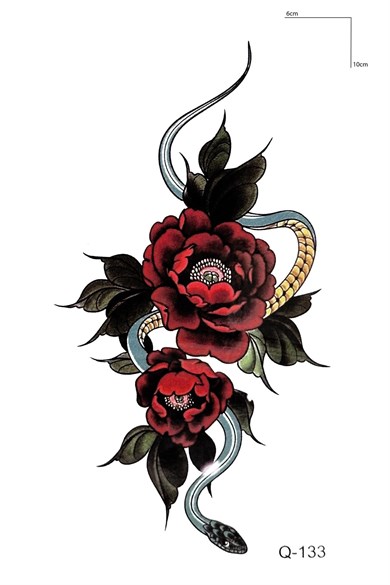 Çiçek Dövme Mini Geçici Dövme Tattoo