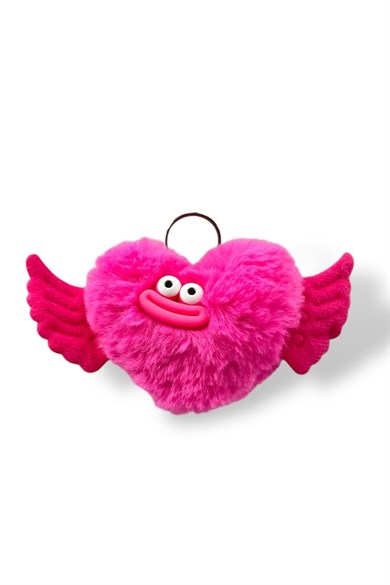 Pembe Renk Canavar Figürlü Peluş Anahtarlık