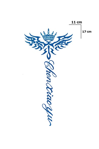 Taç Sonradan Kararan Yarı Kalıcı Geçici Dövme Tattoo