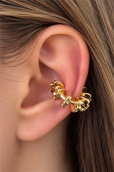 Altın Renk TX Ear Cuff (Tek)