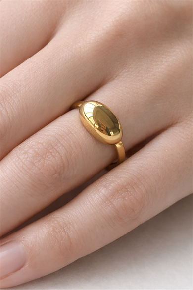 Altın Renk Ayarlanabilir Çelik Yüzük