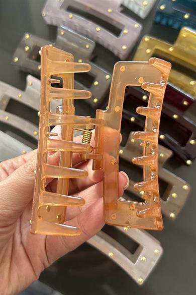 12li Karışık Renk Taş Detaylı Mandal Toka Set