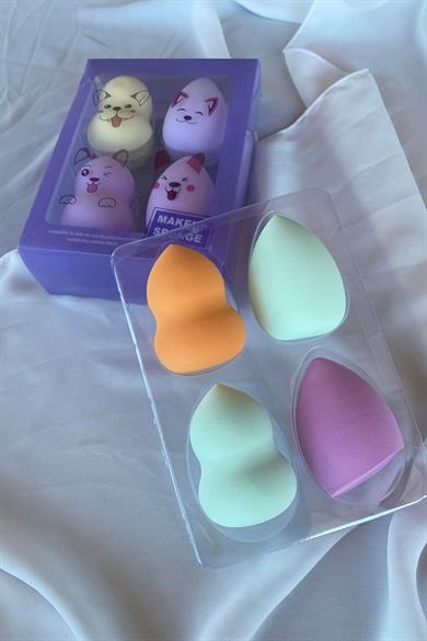 Mor Renk 4´lü Makyaj Süngeri