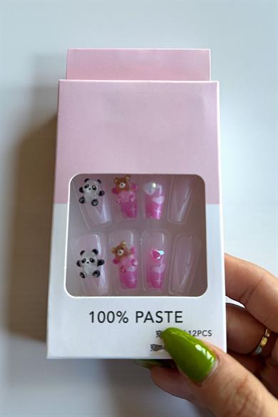 12li Karışık Renk Takma Tırnak Set