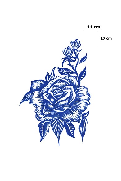 Çiçek Sonradan Kararan Yarı Kalıcı Geçici Dövme Tattoo