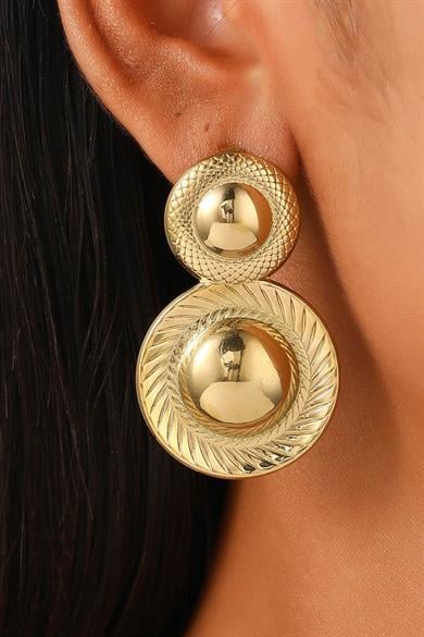 Altın Renk Çelik Küpe (Çift)