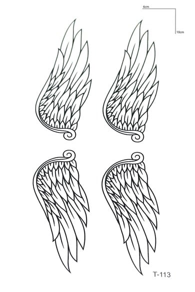 Melek Kanadı Mini Geçici Dövme Tattoo