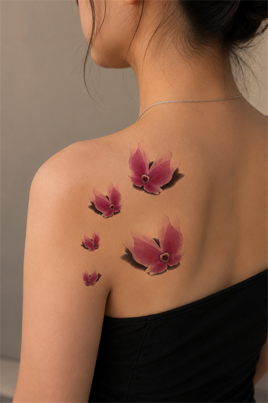  Kalpli Kelebek Geçici Dövme Tattoo