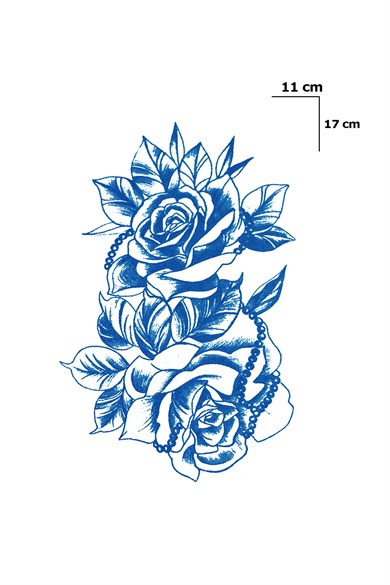 Çiçek Sonradan Kararan Yarı Kalıcı Geçici Dövme Tattoo