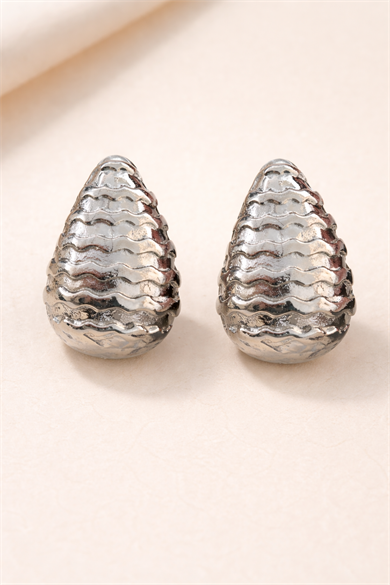 Gümüş Renk Çelik Küpe (Çift)