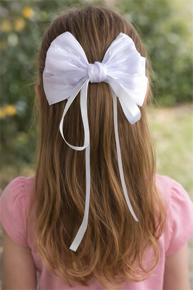 Beyaz Renk Kurdele Figürlü Otomat Toka