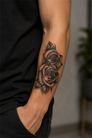 Gül Dövme Geçici Tattoo