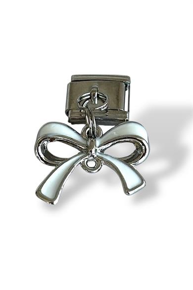 Gümüş Renk Fiyonk Figürlü Çelik Nomination Charm (Tek)