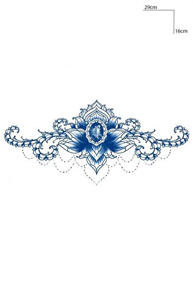 Çiçek Figürlü 12 Saat Sonra Kararan Geçici Dövme Tattoo