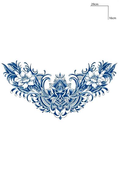 Çiçek Figürlü 12 Saat Sonra Kararan Geçici Dövme Tattoo