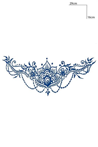 Çiçek Figürlü 12 Saat Sonra Kararan Geçici Dövme Tattoo