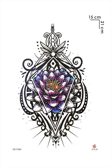 Çiçek Motifli Geçici Dövme Tattoo