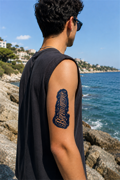 Yazılı Sonradan Kararan Yarı Kalıcı Geçici Dövme Tattoo