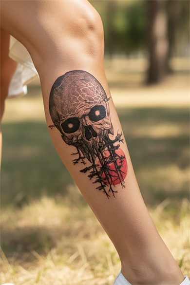 Geçici Kurukafa Dövme Tattoo