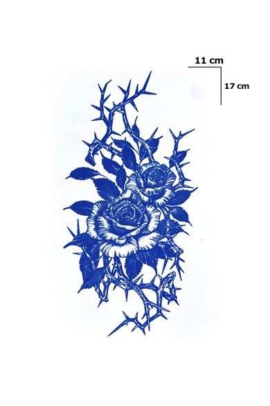 Çiçek Sonradan Kararan Yarı Kalıcı Geçici Dövme Tattoo