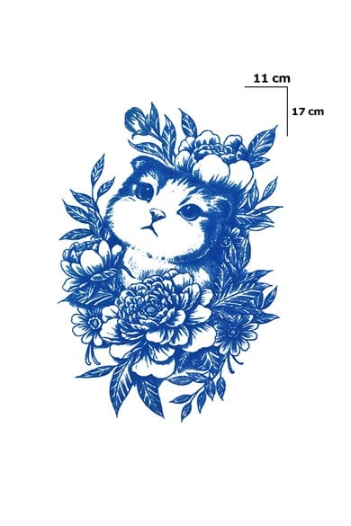 Kedi Sonradan Kararan Yarı Kalıcı Geçici Dövme Tattoo